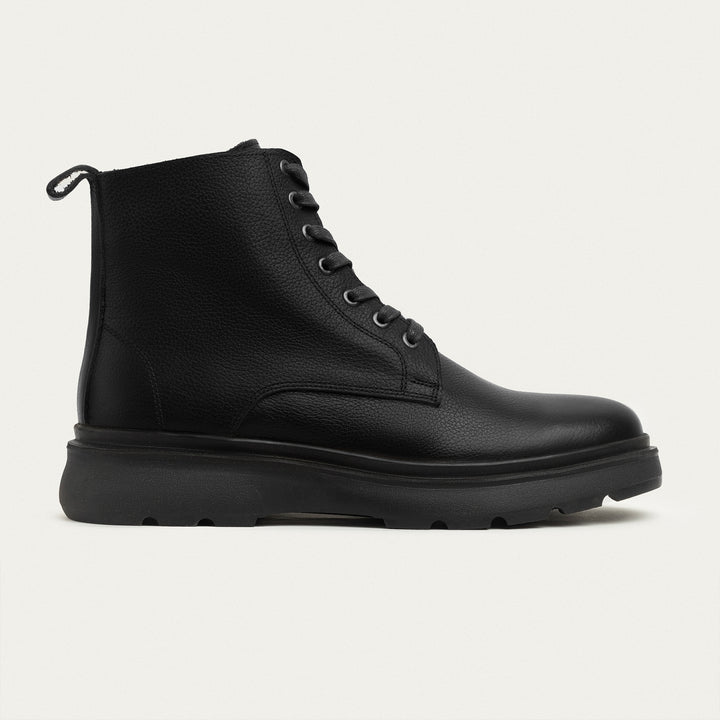 The Stompers Genuine Leather Half Boots - Textured Black