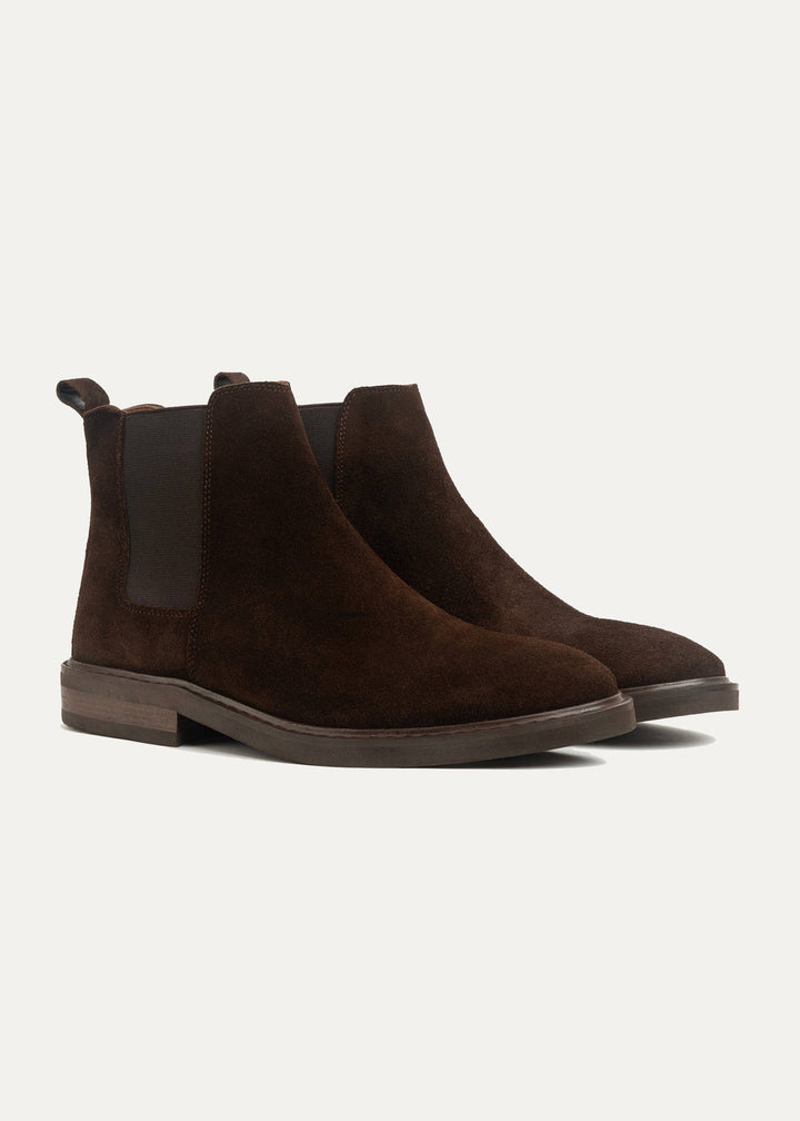 Achilles Signature Premium Suede Chelsea Boots - Brown