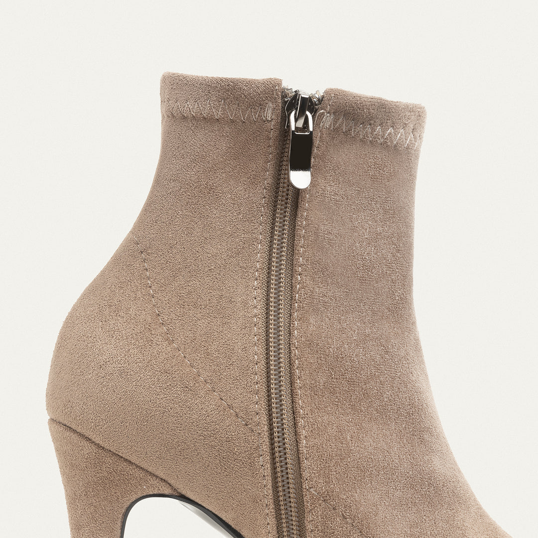 Ankle-high boots - Flat Beige