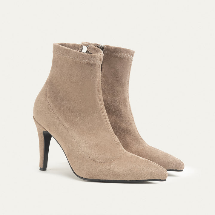 Ankle-high boots - Flat Beige