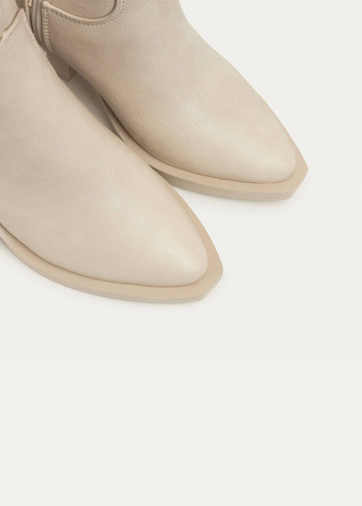 Sierra Starlight Stitched Cowboy Boots - Beige