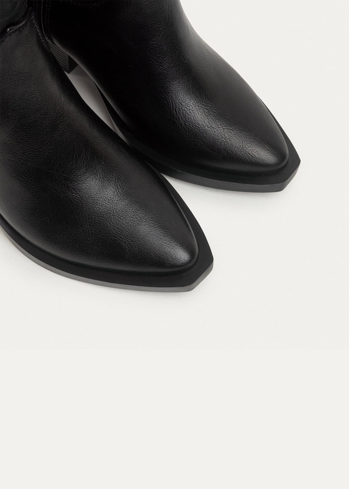 Sierra Starlight Stitched Cowboy Boots - Black