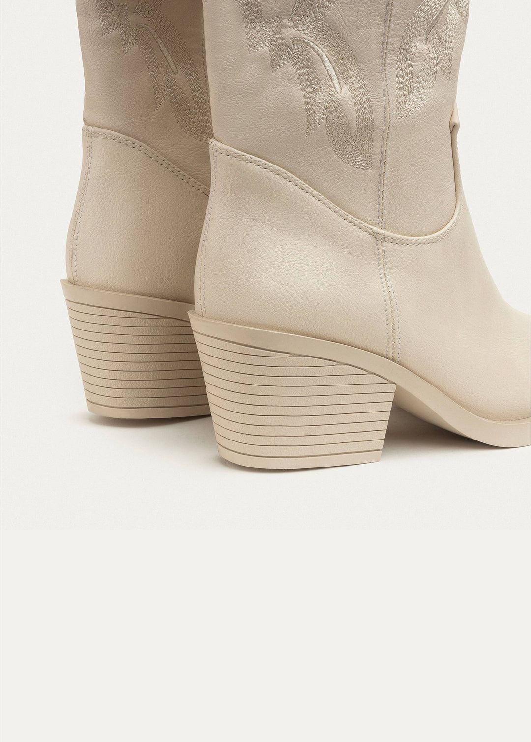 Sierra Starlight Stitched Cowboy Boots - Beige