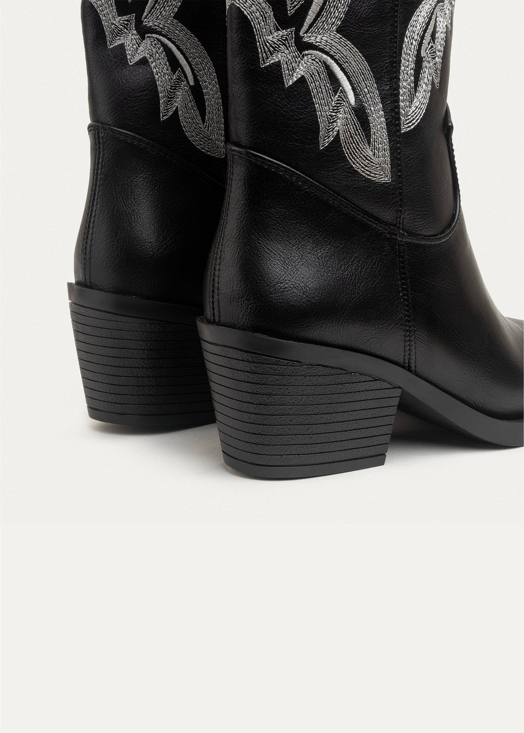 Sierra Starlight Stitched Cowboy Boots - Black