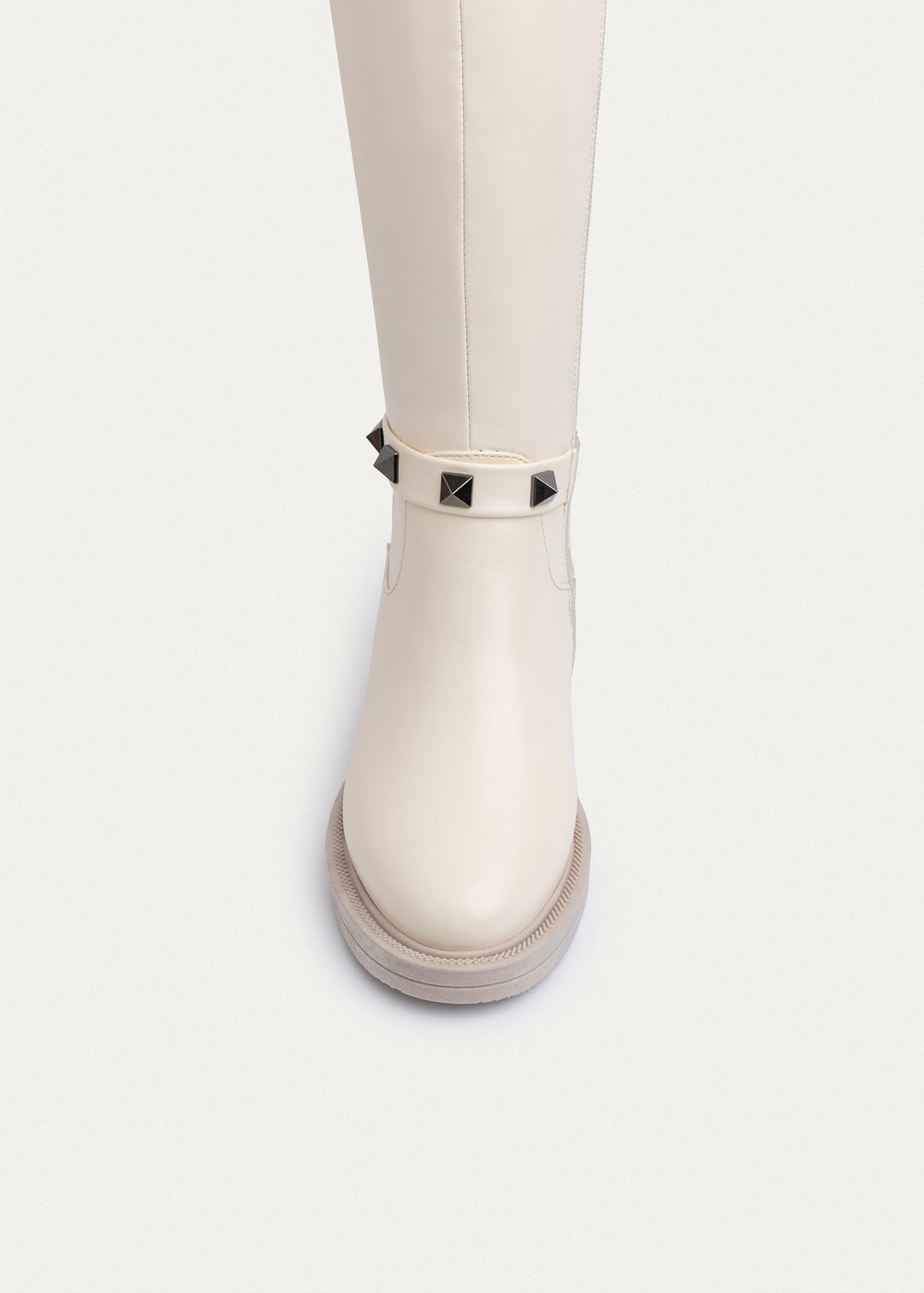 Achilles | Rebel Quilted Tall Boots| Beige