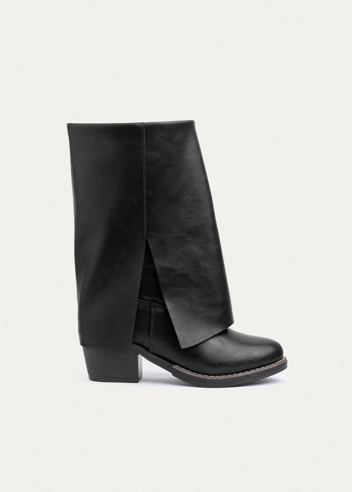 Aspen Folded Ankle Boots | Black