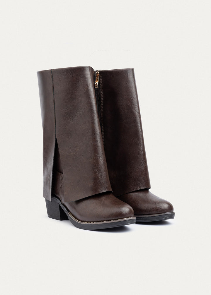 Aspen Folded Ankle Boots | Brown