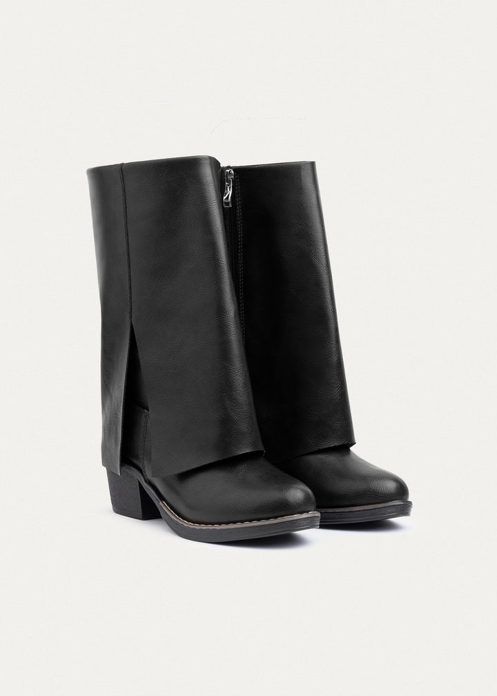 Aspen Folded Ankle Boots | Black