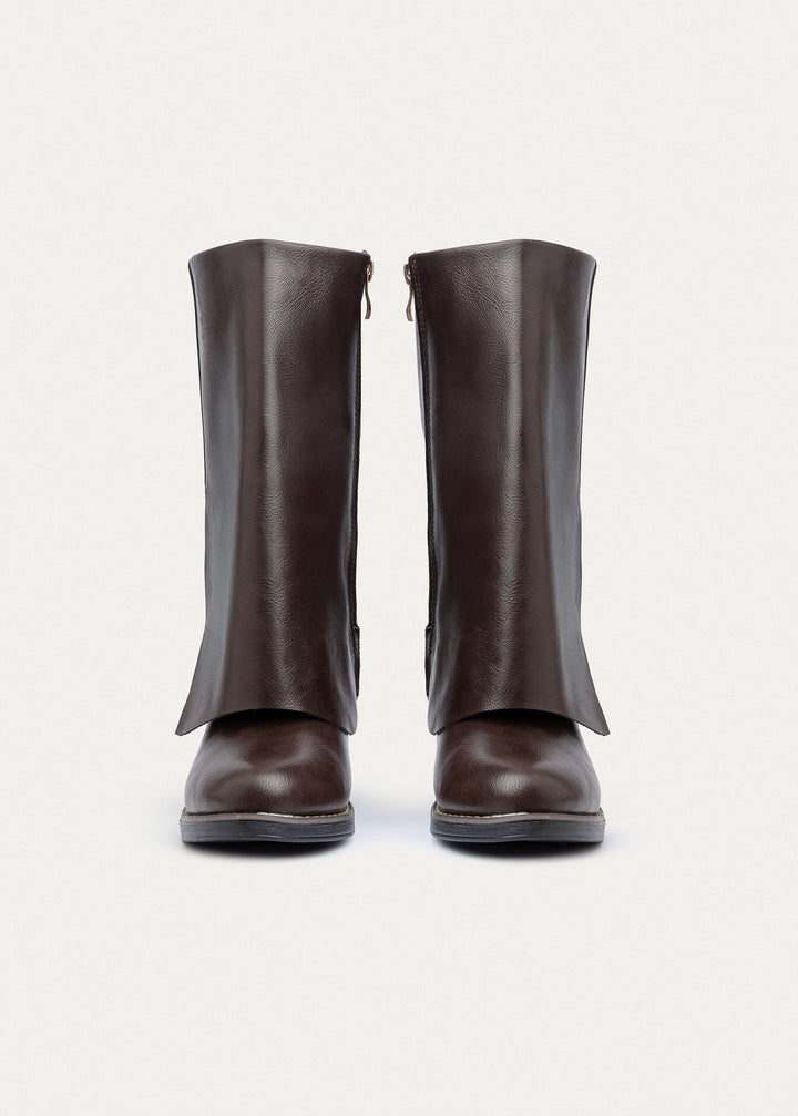 Aspen Folded Ankle Boots | Brown
