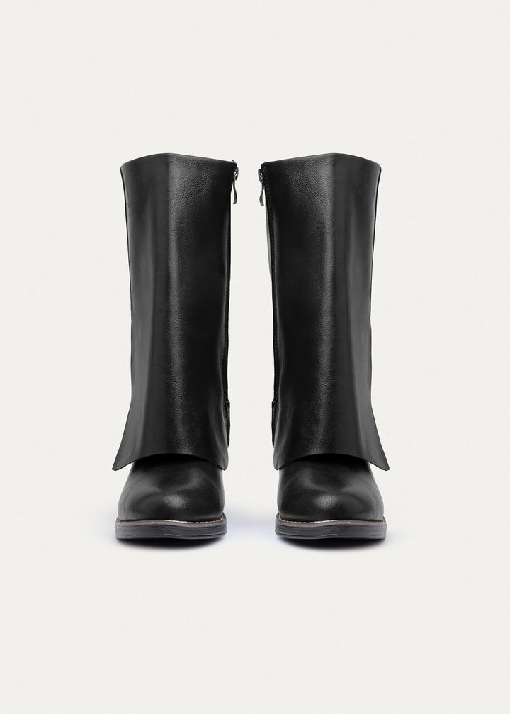 Aspen Folded Ankle Boots | Black