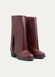 Aspen Folded Ankle Boots | Burgundy