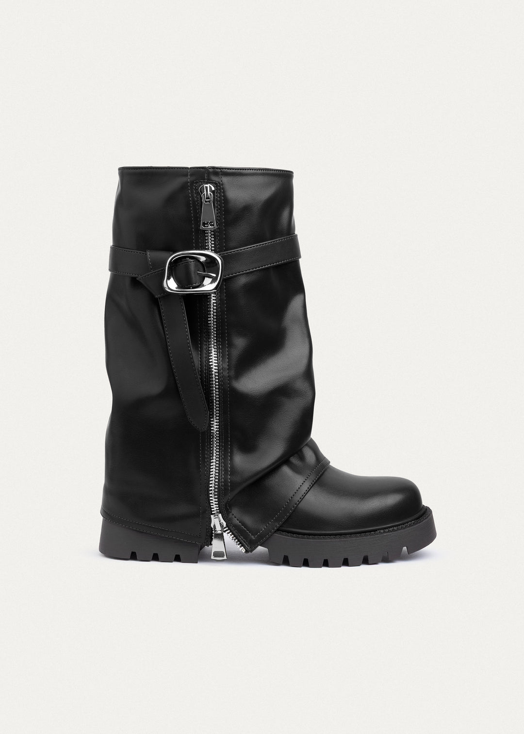 Achilles | Rebel Zip-Up High Boots | Black