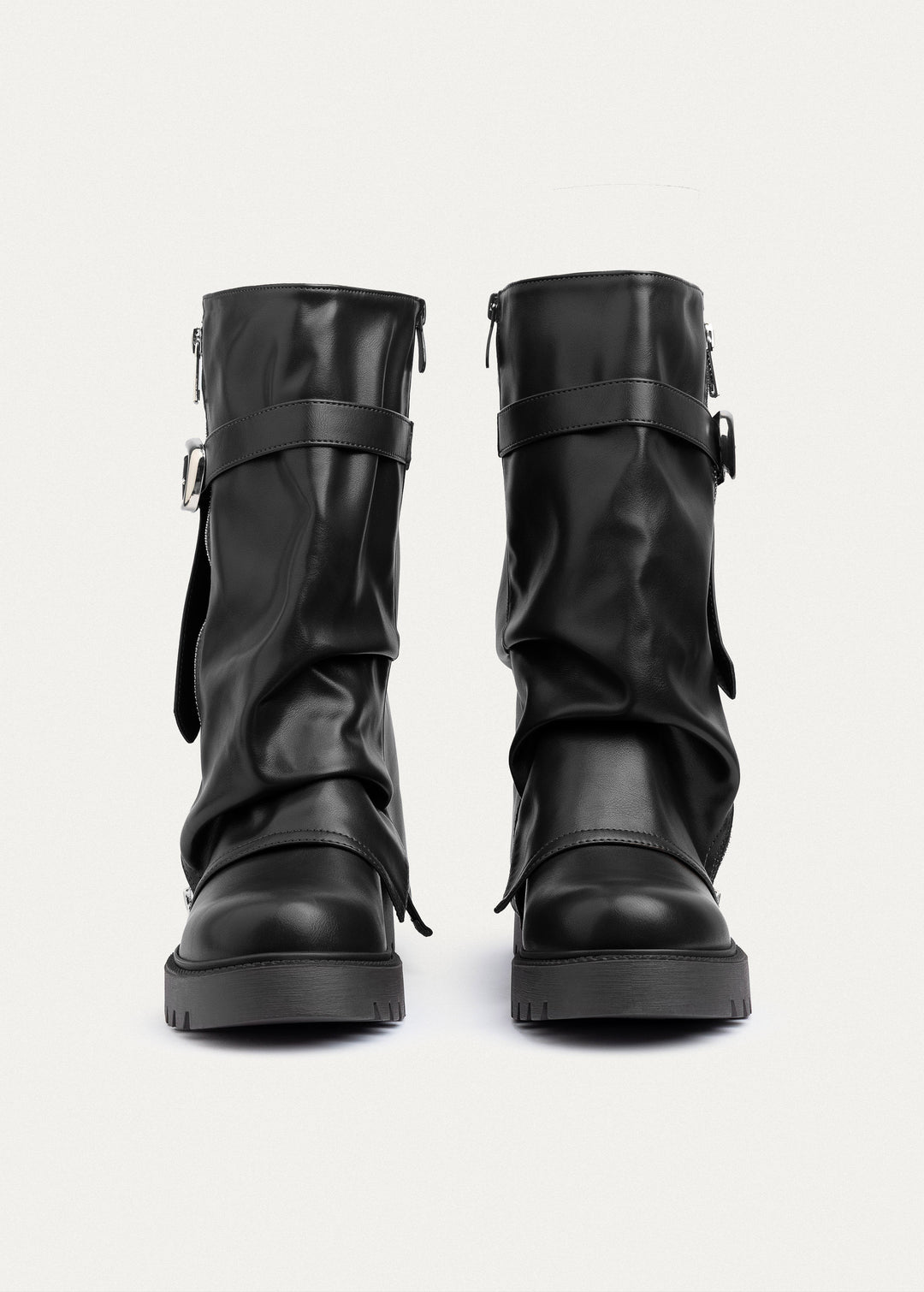 Achilles | Rebel Zip-Up High Boots | Black