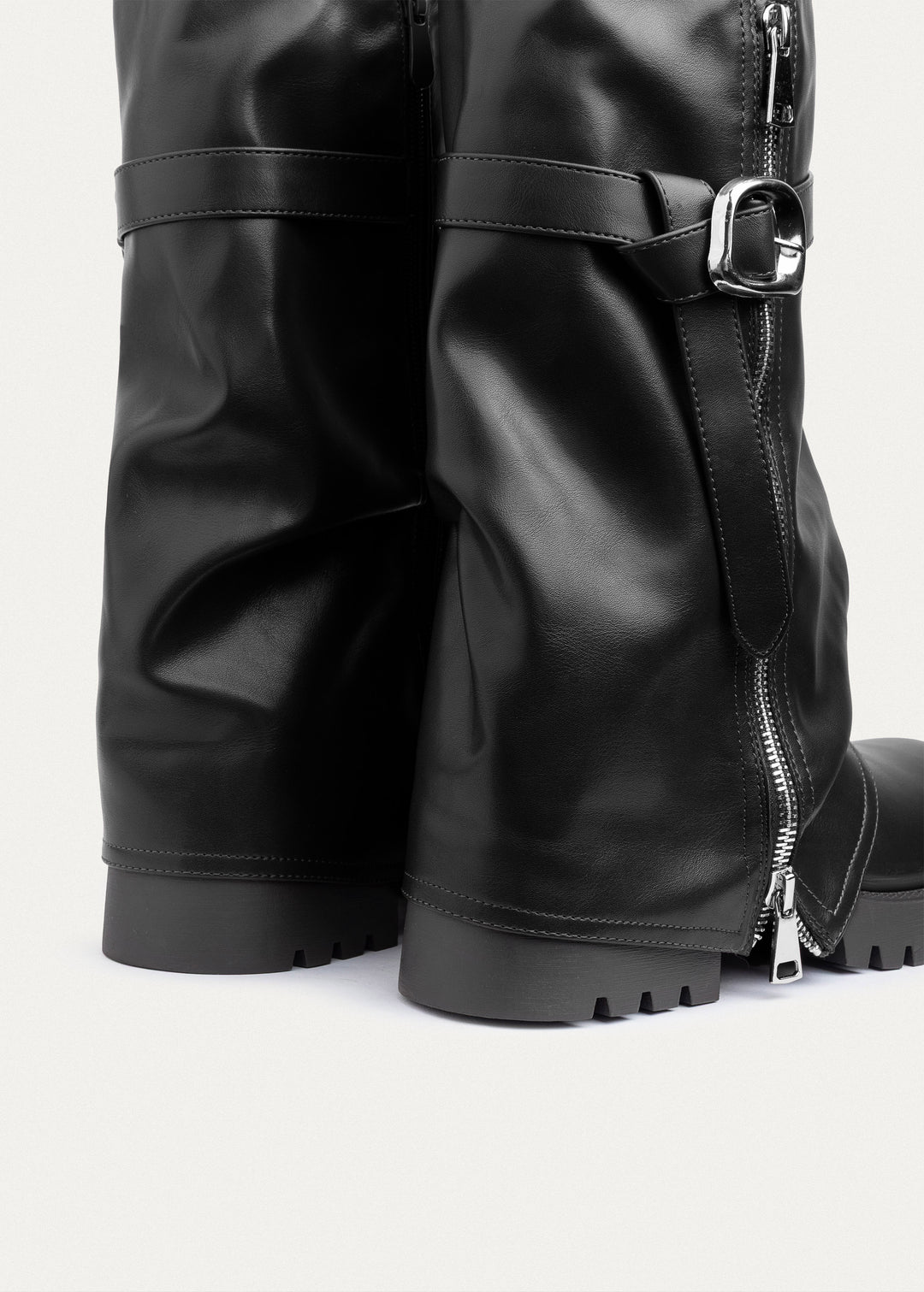 Achilles | Rebel Zip-Up High Boots | Black