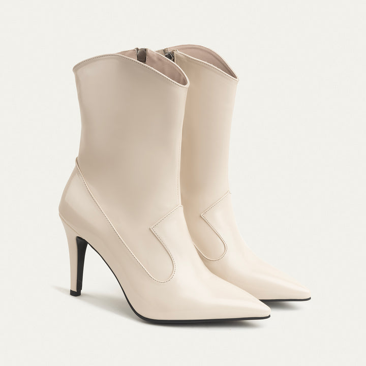 Aria Ankle Boots - Beige