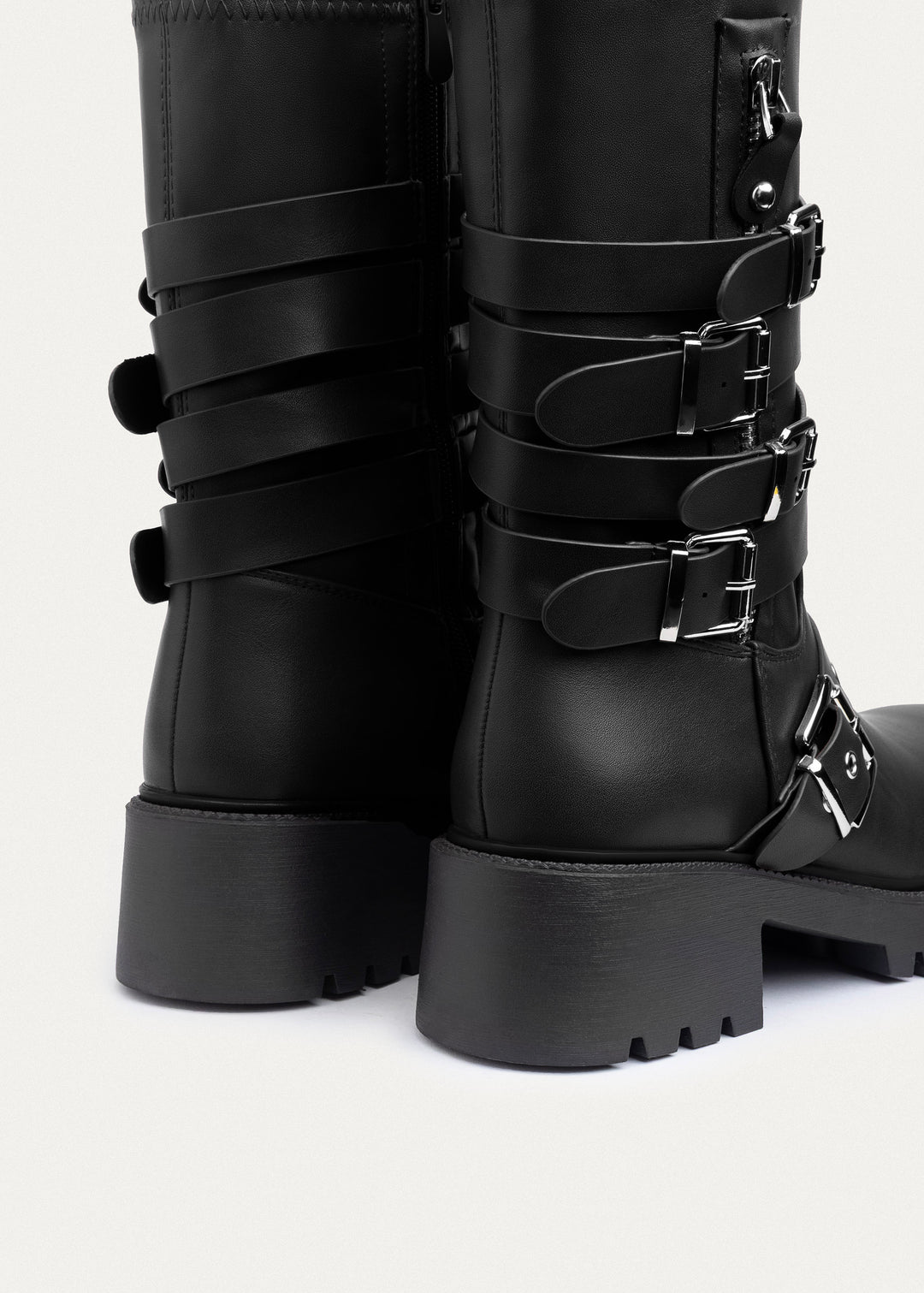 Achilles | Nova Multi-Strap Combat Boots | Black