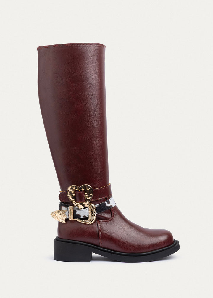 Dakota Western Tall Boots | Burgundy