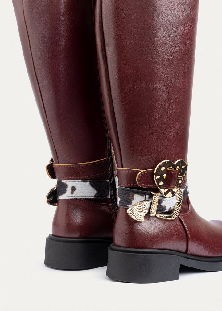 Dakota Western Tall Boots | Burgundy