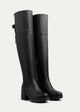 Vienna Back-Tie High Boots | Black