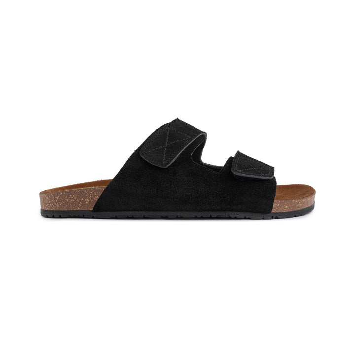 Double Hook & Loop Men Slides | Black
