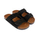 Double Hook & Loop Men Slides | Black