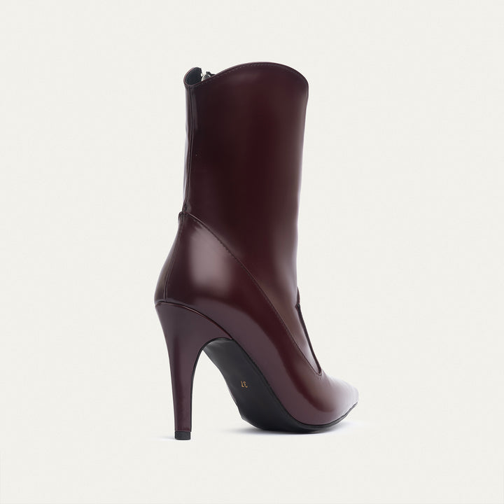 Aria Ankle Boots - Light Burgundy