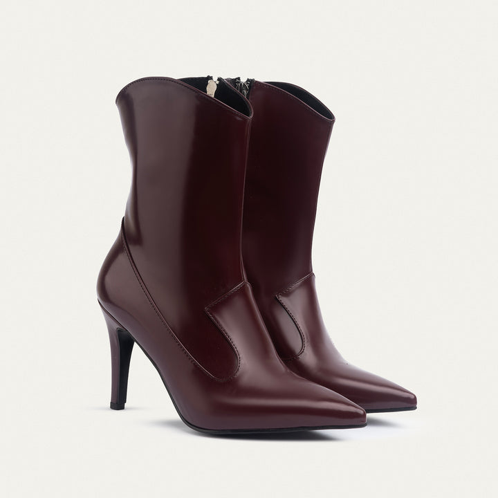 Aria Ankle Boots - Light Burgundy