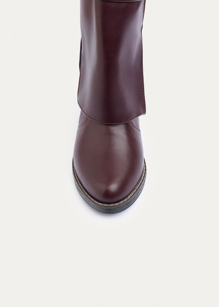 Grace Heel Boots | Burgundy
