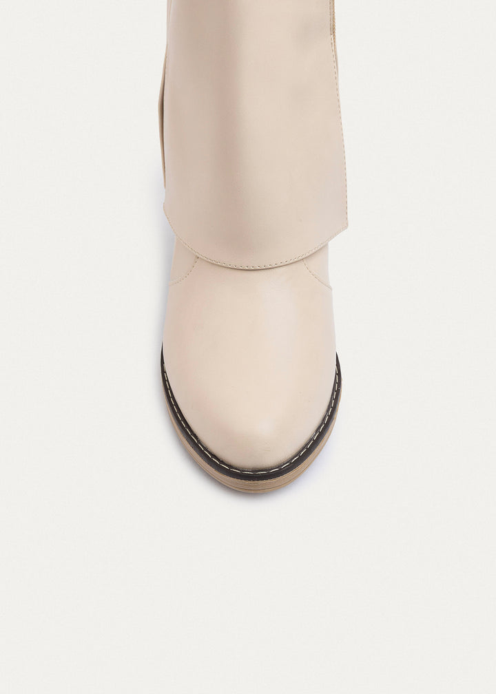 Grace Heel Boots | Beige