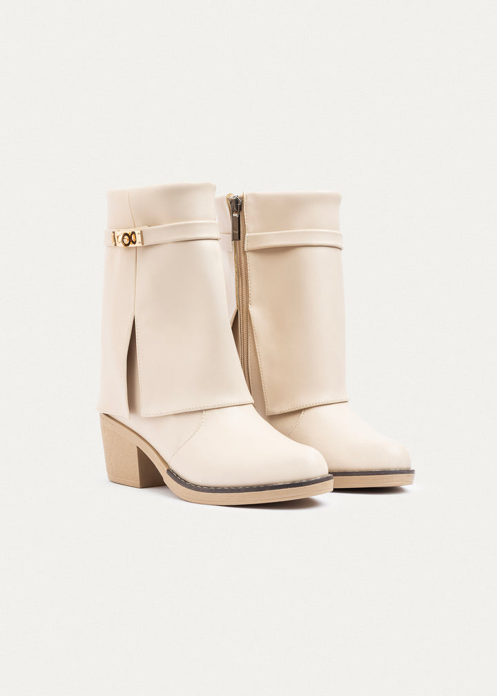 Achilles Grace Heel Boots | Beige