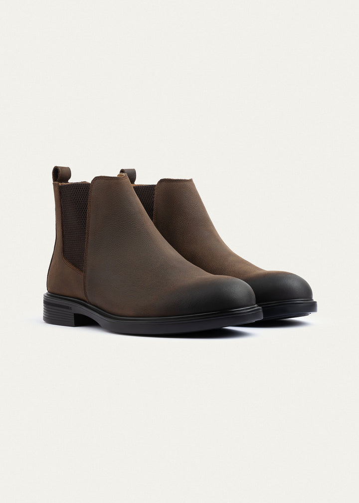 Classic Nubuck Chelsea Boots | Brown