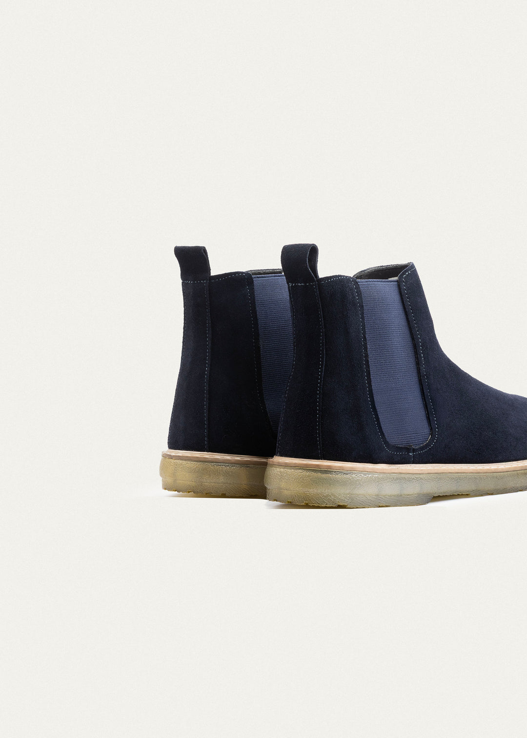 Plain Suede Chelsea Half Boot | Dark Blue