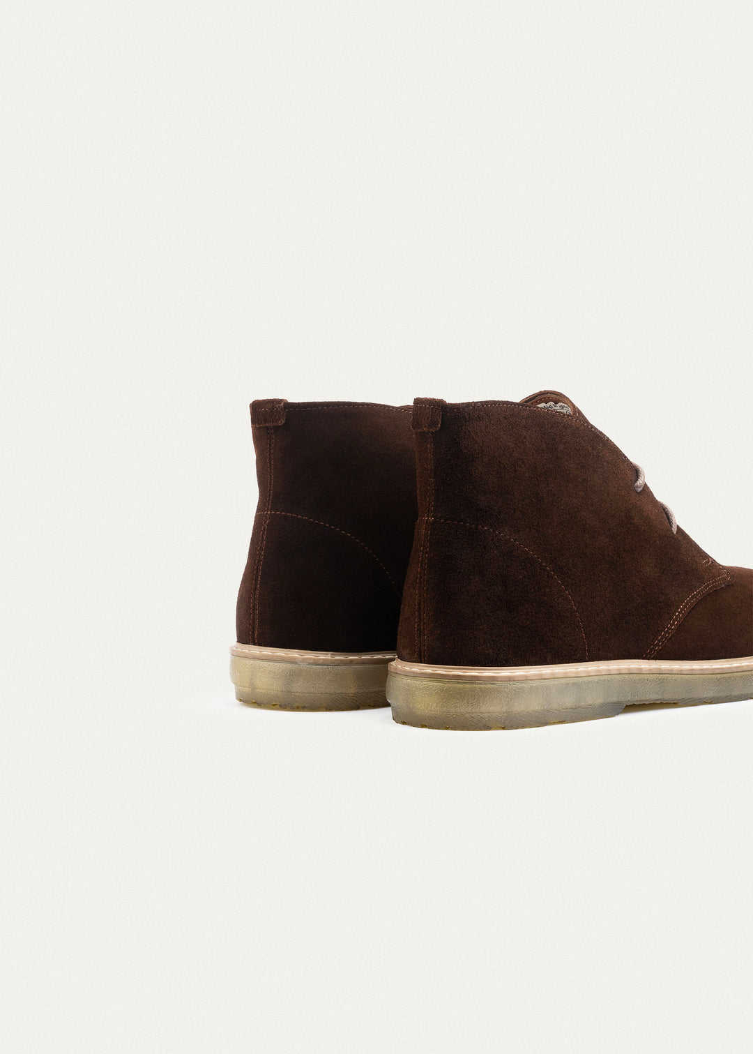 Split Suede Desert Boots Plain Toe For Men | Brown
