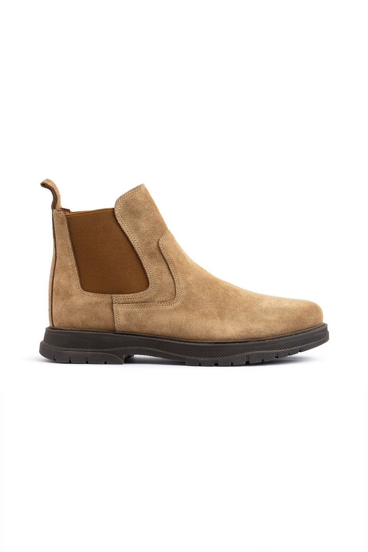 Plain Suede Genuine Leather Chelsea Boots | CAFE