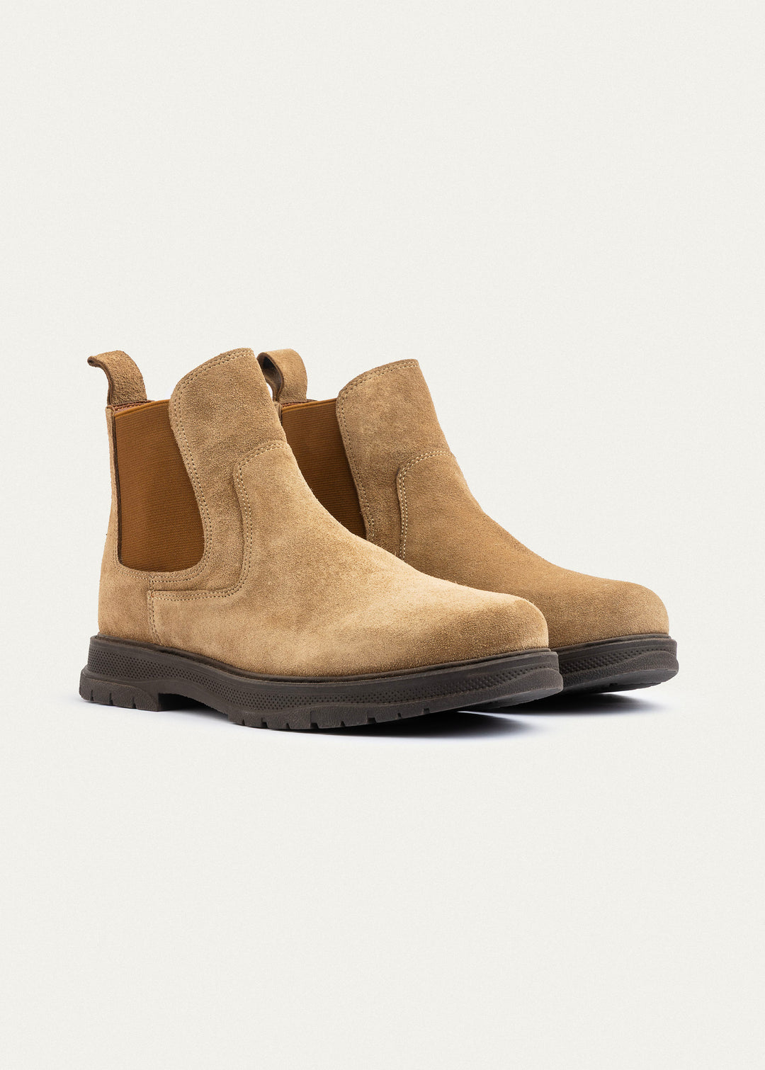 Plain Suede Genuine Leather Chelsea Boots | CAFE