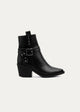 Rebel Buckle Ankle Boots | Black