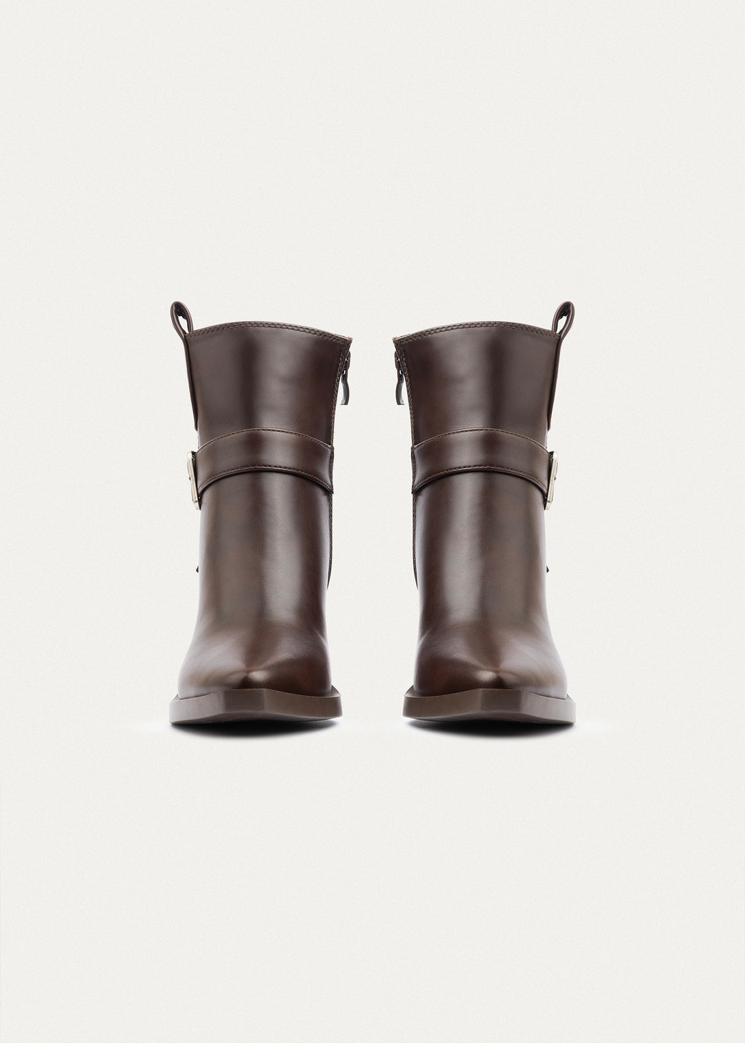 Achilles | Rebel Buckle Ankle Boots| Brown