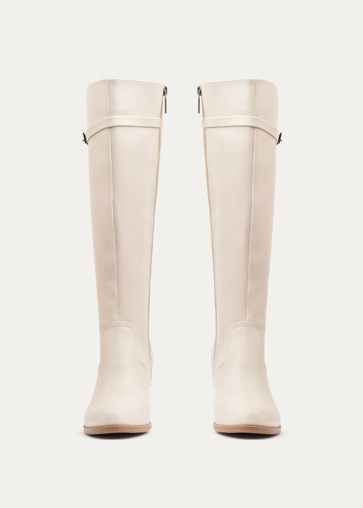 Icon High-Heel Boots | Beige