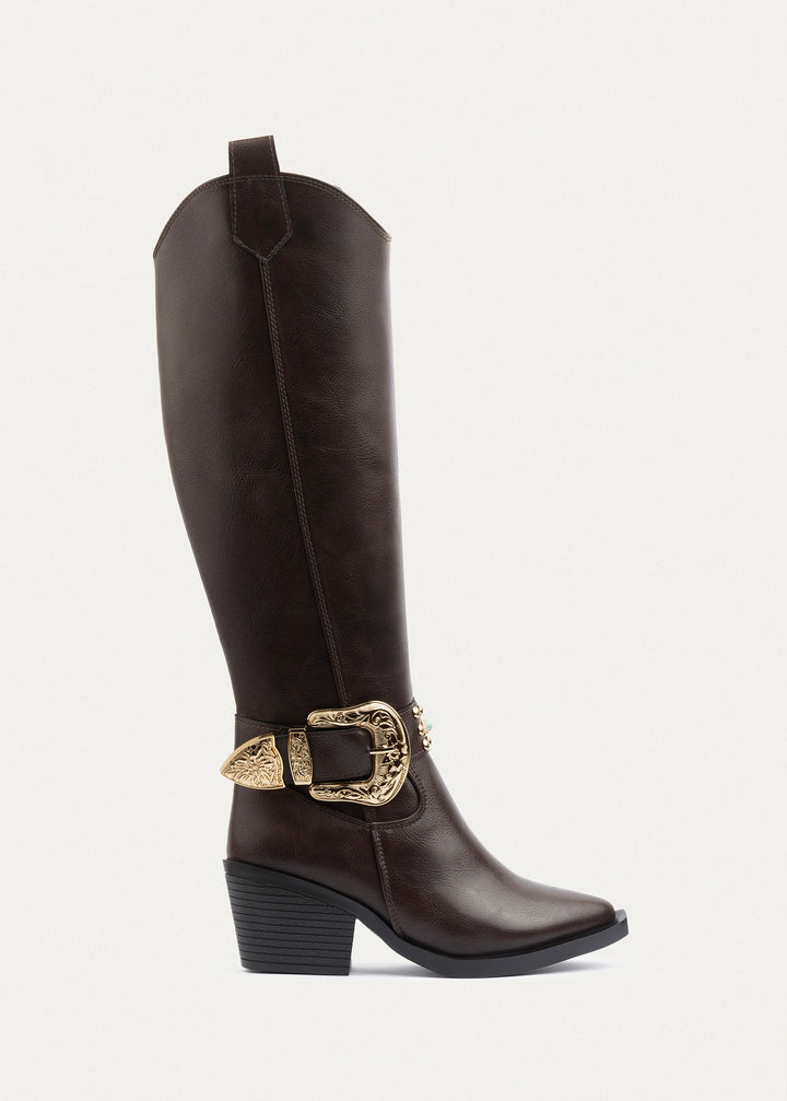 Montana Western High Boots | Brown