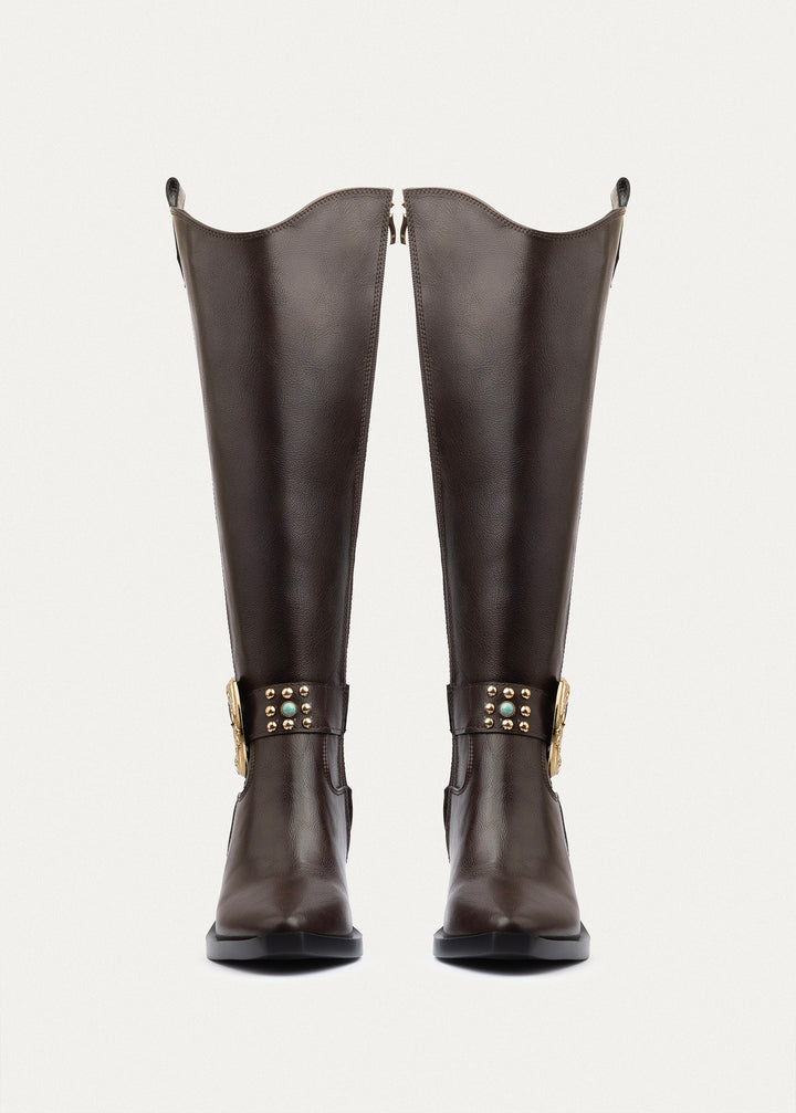 Montana Western High Boots | Brown