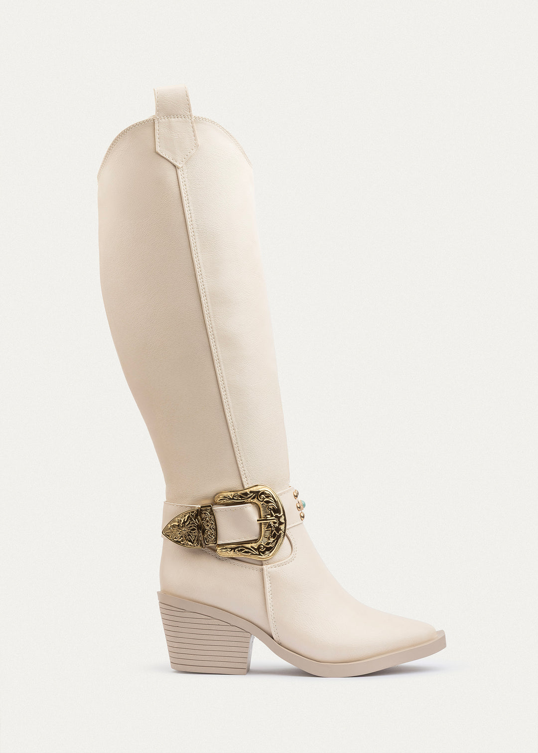 Montana Western High Boots | Beige