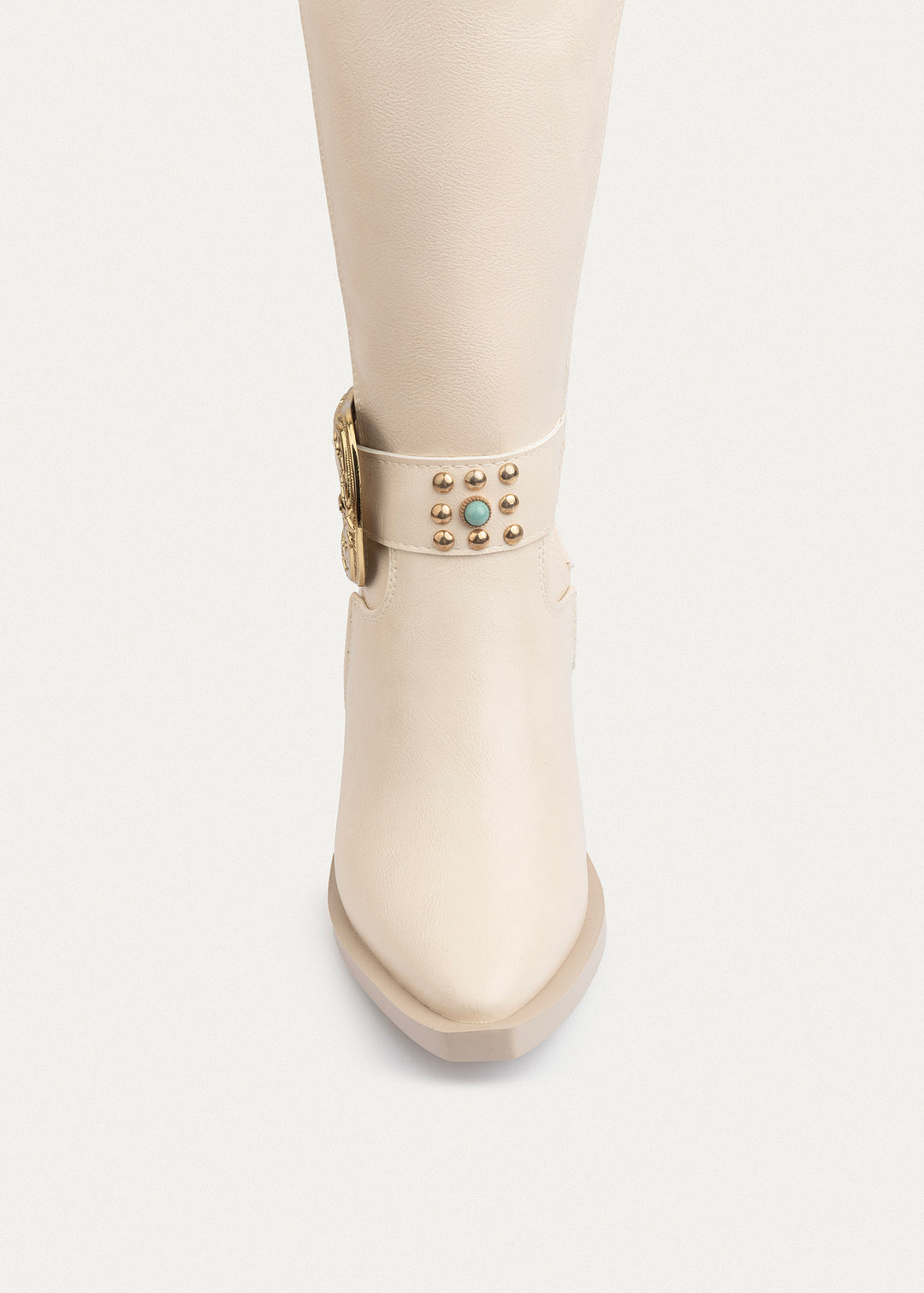 Montana Western High Boots | Beige