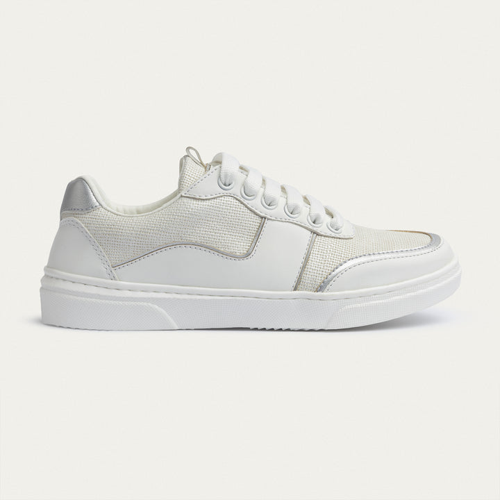 The G-Sneakers Nova - White Sneaker with Silver Accents