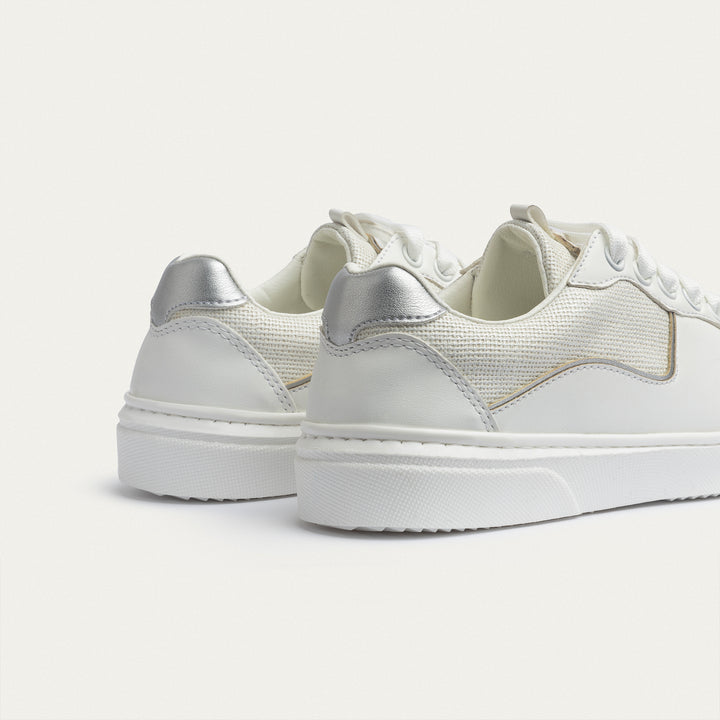 The G-Sneakers Nova - White Sneaker with Silver Accents