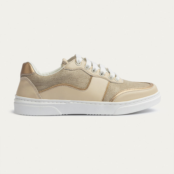 The G-Sneakers Nova - White Sneaker with Gold Accents