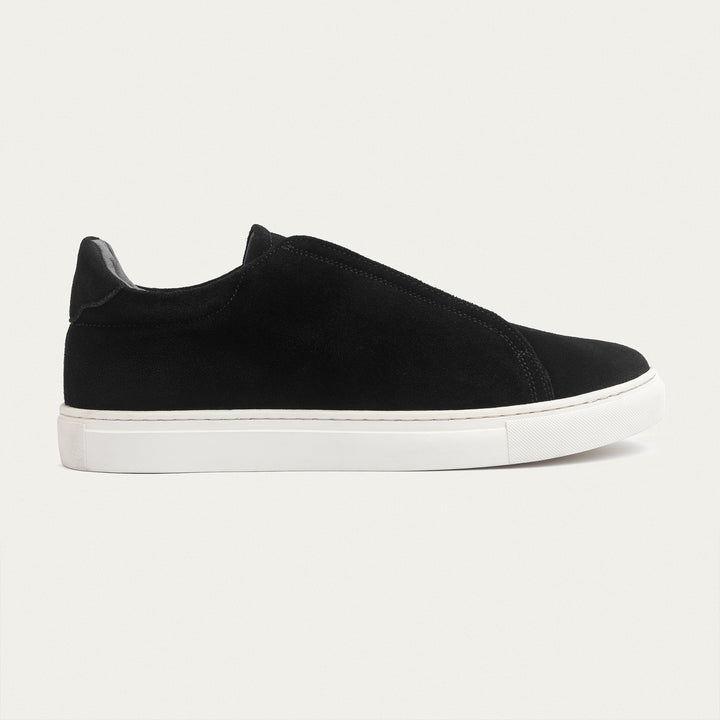 Achilles Theo - Men's Slip-On Suede Sneakers - Black