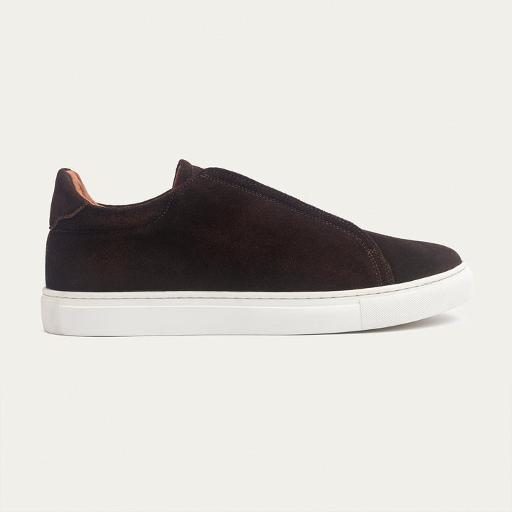 Achilles Theo - Men's Slip-On Suede Sneakers - Brown