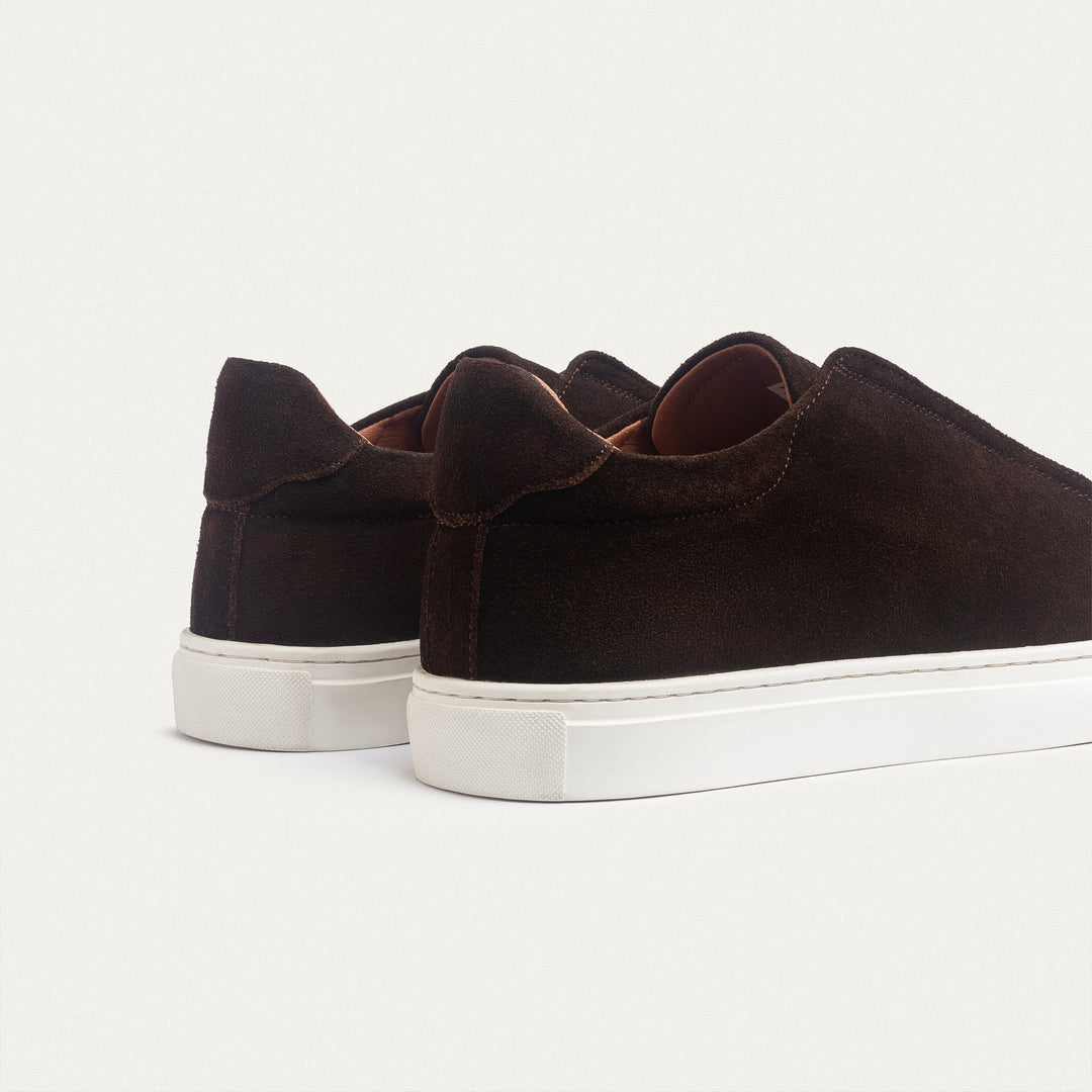 Achilles Theo - Men's Slip-On Suede Sneakers - Brown