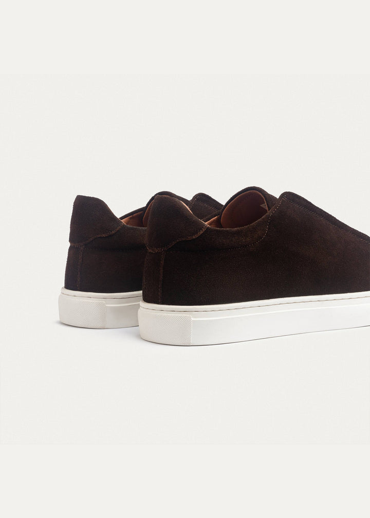 Achilles Theo - Men's Slip-On Suede Sneakers - Brown