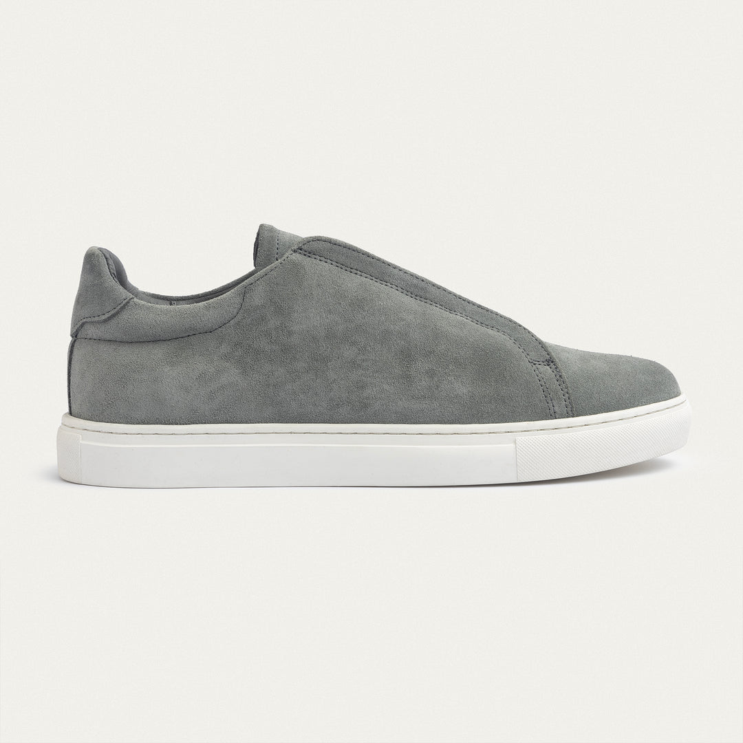 Achilles Theo - Men's Slip-On Suede Sneakers - Gray